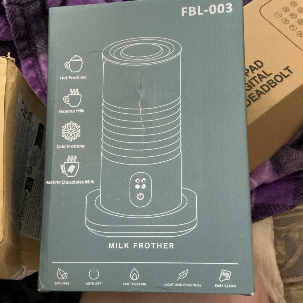 Gray Milk Frother with Multiple Functions